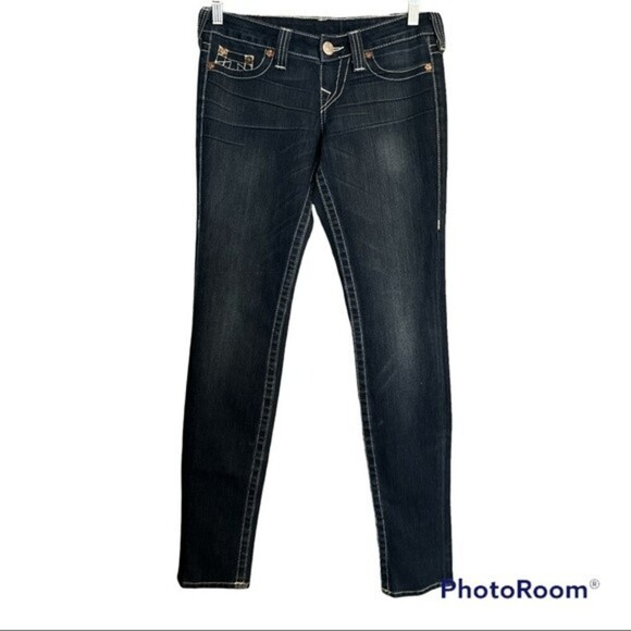 True Religion Dark Wash Skinny Jeans Size 26 - Picture 4 of 8